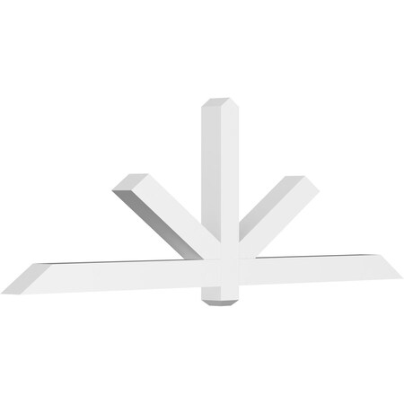 Ekena Millwork Kennewick Architectural Grade PVC Gable Bracket, 84"W x 28"H x 4"D x 4"F, 8/12 Pitch GBP084X28X0404KEN00